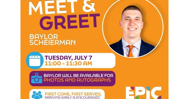 Baylor Scheierman will be in Grand Island Tuesday