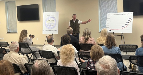 The Governor Addresses a Town Hall Meeting